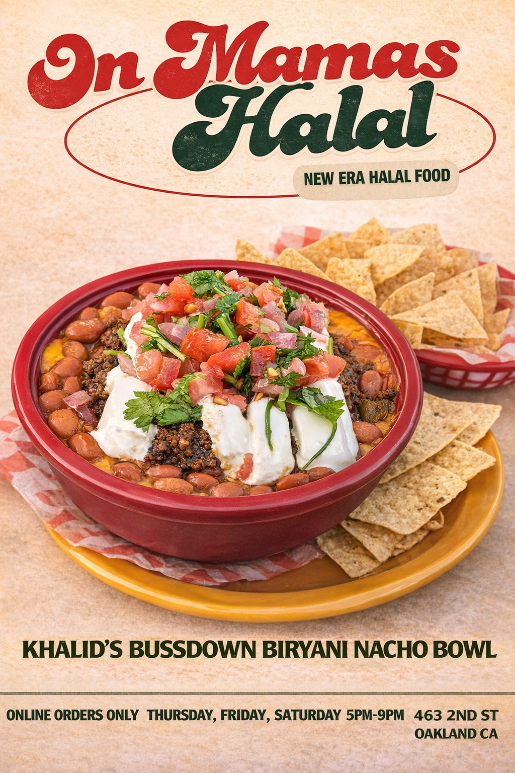 Khalid's Bussdown Biryani Nacho Bowl