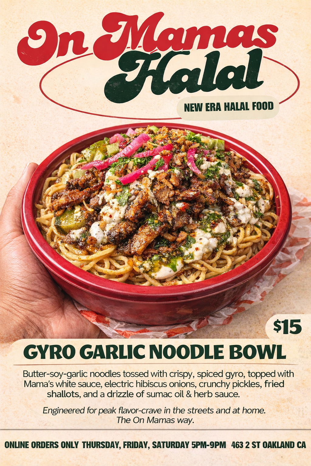 Gyro Garlic Noodle Bowl